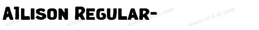 A1lison Regular字体转换 A1lison Regular字体转换